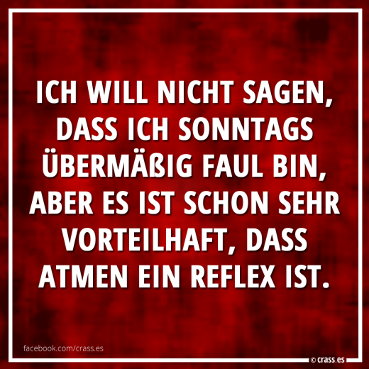 Das rettet mich jeden Sonntagmorgen. - Witzige Sprüche