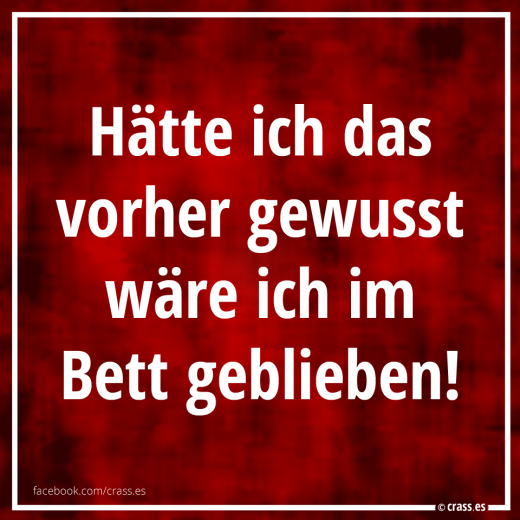 Es gibt Tage da lohnt das Aufstehen einfach nicht - Funsprüche