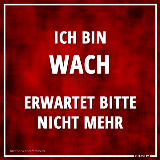 Bitte keine falschen Erwartungen - Lustige Sprüche
