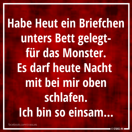Ein Brief für's Monster unter'm Bett - Funsprüche